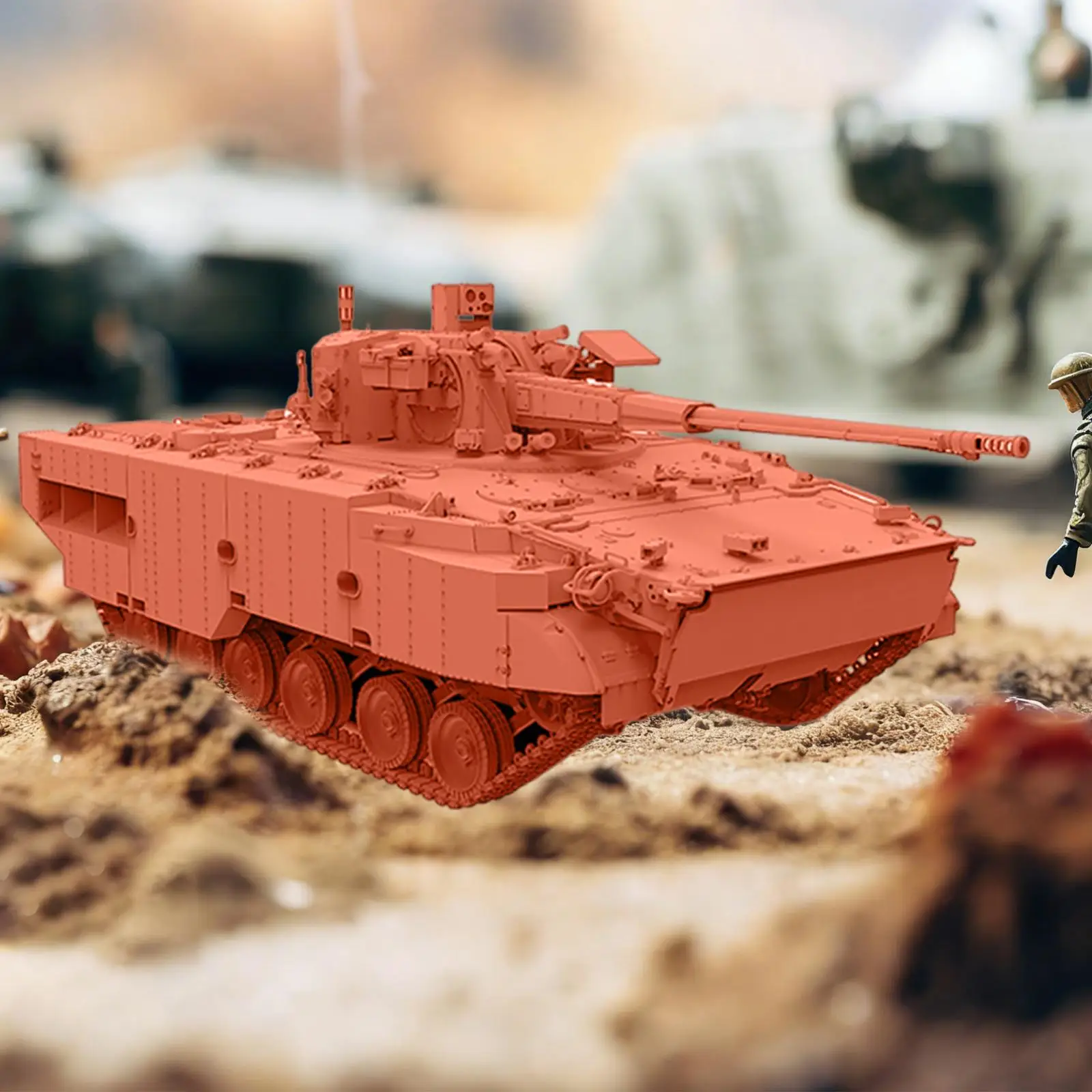 1/72 Armored Tank Model Armored Vehicles Rotation Fort Building Model Tracked Crawler Chariot Miniature for Kids Display
1/72 Armored Tank Model Armored Vehicles Rotation Fort Building Model Tracked Crawler Chariot Miniature for Kids Display