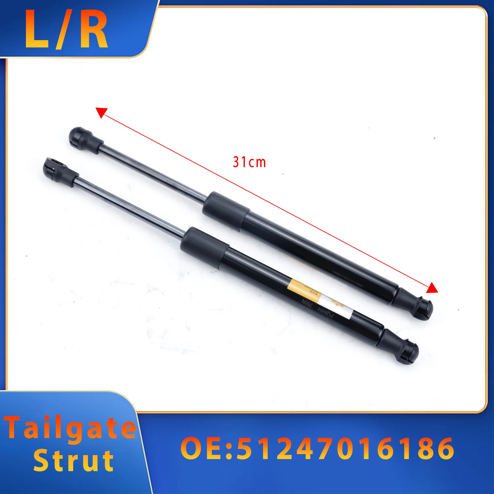 2PCS Tailgate Gas Spring Strut For BMW Z4 2.0i 2.2i 2.5i 2.5si 3.0i 3.0si E85 2002-2009 51247016186 High-Quality Car Accessorie
2PCS Tailgate Gas Spring Strut For BMW Z4 2.0i 2.2i 2.5i 2.5si 3.0i 3.0si E85 2002-2009 51247016186 High-Quality Car Accessorie