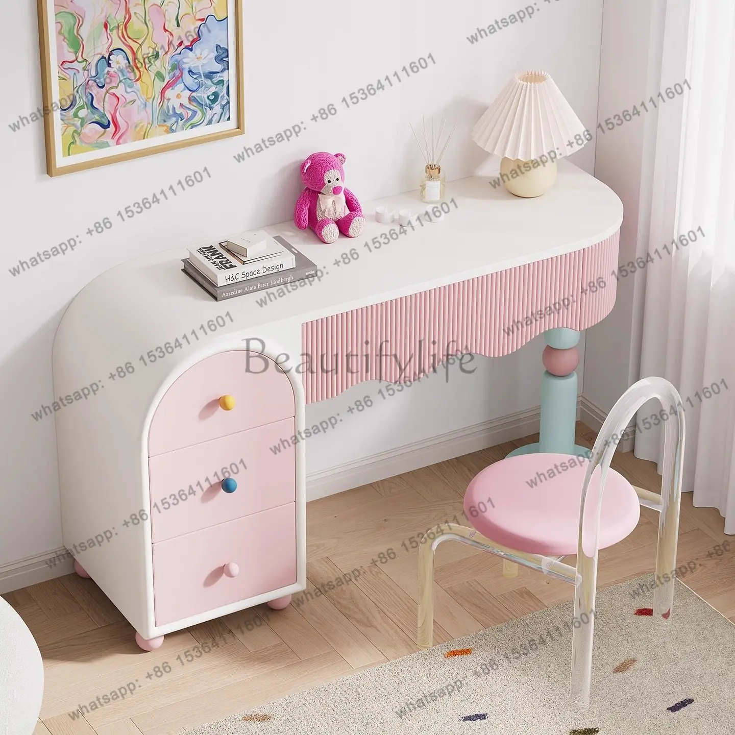 Dopamine solid wood cream style dresser chest of drawers Integrated bedroom vanity table End of bed storage cabinet
Dopamine solid wood cream style dresser chest of drawers Integrated bedroom vanity table End of bed storage cabinet