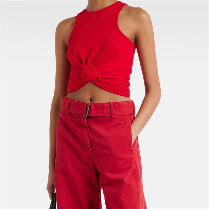 Women's vest New elastic knitted slim fit sleeveless top for summer 2025 pure cotton T-shirt round neck Tank top Crop top corset
Women's vest New elastic knitted slim fit sleeveless top for summer 2025 pure cotton T-shirt round neck Tank top Crop top corset