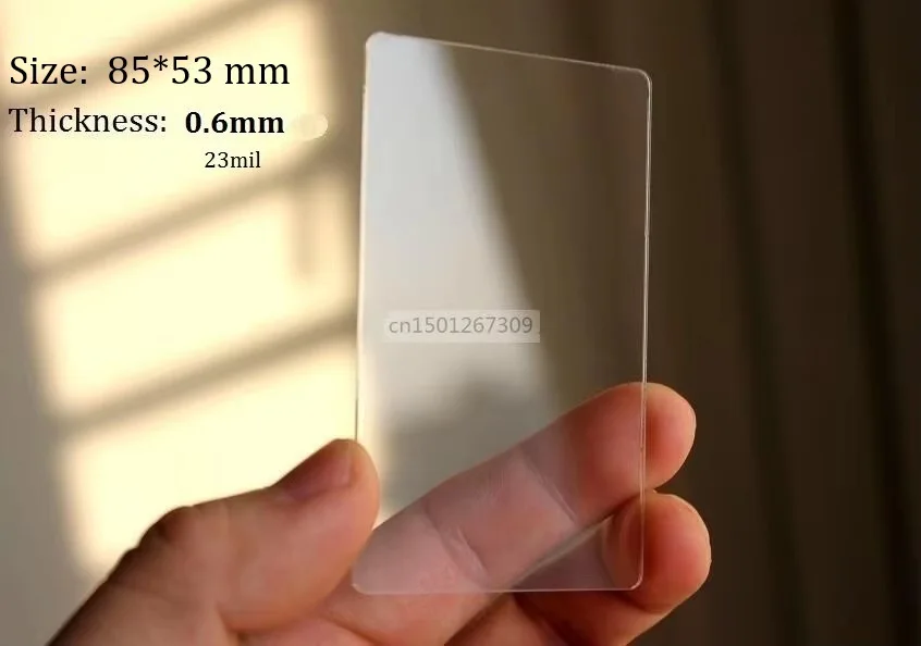 Thickness 0.6mm Clear Acetate Transparency PVC Sheet Blank Transparent Business Cards
Thickness 0.6mm Clear Acetate Transparency PVC Sheet Blank Transparent Business Cards