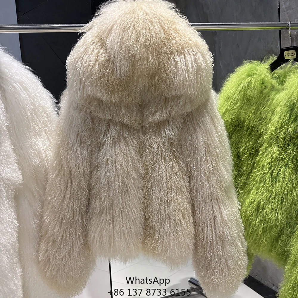 2025 Beige Sheep Fur Coats Hooded Women's Mongolian Fur Coat Winter Warm Winter Natural Fur Cloth
2025 Beige Sheep Fur Coats Hooded Women's Mongolian Fur Coat Winter Warm Winter Natural Fur Cloth