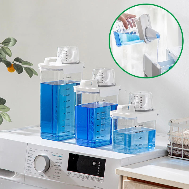 Airtight Laundry Detergent Dispenser Powder Storage Box Clear Washing Powder Liquid Container with Lids Jar
Airtight Laundry Detergent Dispenser Powder Storage Box Clear Washing Powder Liquid Container with Lids Jar