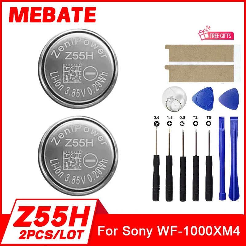 2pcs/lot New 3.85V 75mAh Z55H CP1254 Replacement Bateria For Sony WF-1000XM4 XM4 Bluetooth Headset Battery + Tool
2pcs/lot New 3.85V 75mAh Z55H CP1254 Replacement Bateria For Sony WF-1000XM4 XM4 Bluetooth Headset Battery + Tool