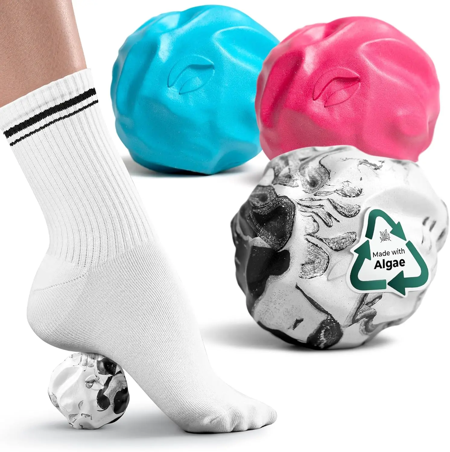 Massage Ball Roller Set – Textured Lacrosse Balls for Plantar Fasciitis, Muscle Knot Therapy, Myofascial Release, Foot Pain Relief – Travel Size, 3 Pack
Massage Ball Roller Set – Textured Lacrosse Balls for Plantar Fasciitis, Muscle Knot Therapy, Myofascial Release, Foot Pain Relief – Travel Size, 3 Pack
