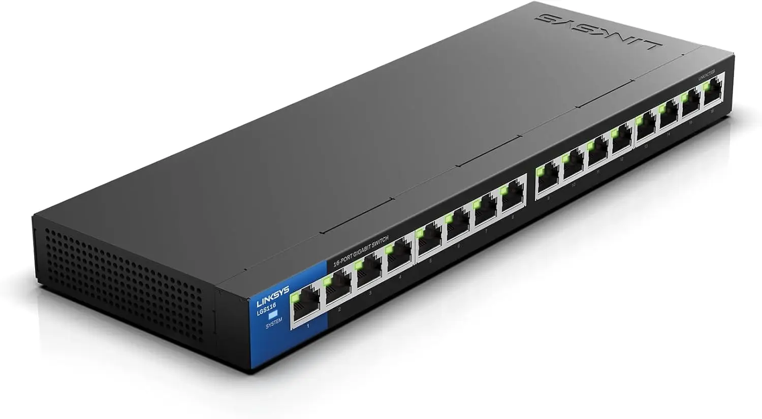 16 Port Gigabit PoE+ Switch 8 PoE Ports 80W Desktop/Wall Mount Metal
16 Port Gigabit PoE+ Switch 8 PoE Ports 80W Desktop/Wall Mount Metal
