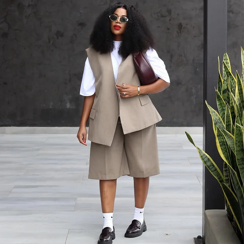 Temperament casual sleeveless vest top suit trousers fashion suit simple and versatile elegant holiday style high-end dress
Temperament casual sleeveless vest top suit trousers fashion suit simple and versatile elegant holiday style high-end dress
