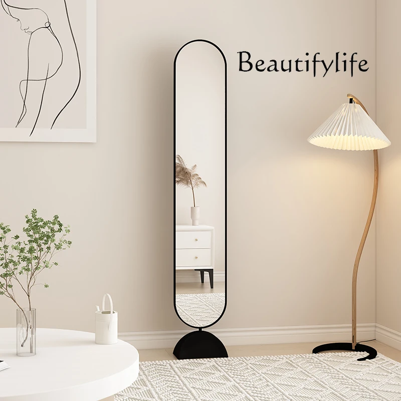 Italian cream style full body floor fitting mirror can be rotated very narrow high-end household
Italian cream style full body floor fitting mirror can be rotated very narrow high-end household