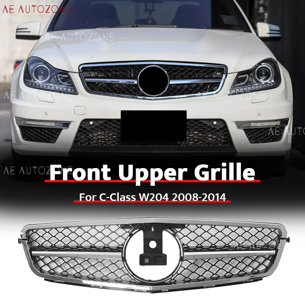 Chrome Silver Front Bumper Grille For C-Class W204 S204 C204 2008-2014 C180 C200 C230 C250 C280 C300 C350
Chrome Silver Front Bumper Grille For C-Class W204 S204 C204 2008-2014 C180 C200 C230 C250 C280 C300 C350
