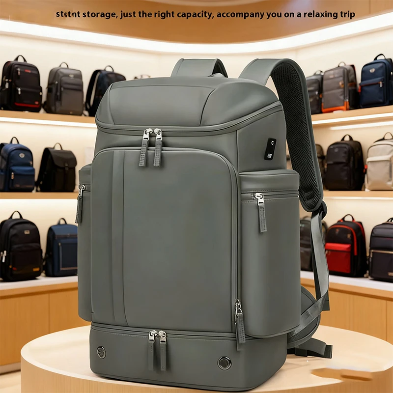 Waterproof and lightweight sports luggage, large capacity, multifunctional backpack, business travel, with shoe compartment
Waterproof and lightweight sports luggage, large capacity, multifunctional backpack, business travel, with shoe compartment
