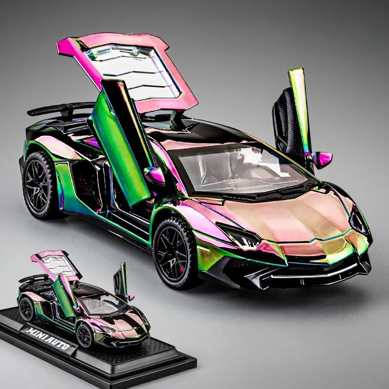 1:32 Lamborghini SVJ LP750 Electroplated Super Car Model with Sound Light Children Diecast Toy Vehicle Miniature Gift 
1:32 Lamborghini SVJ LP750 Electroplated Super Car Model with Sound Light Children Diecast Toy Vehicle Miniature Gift