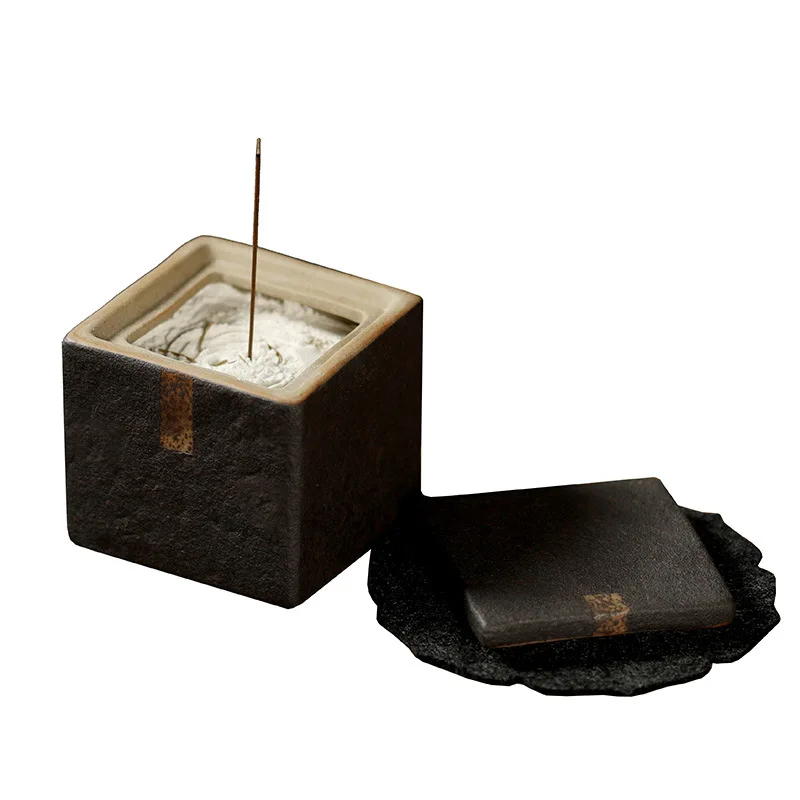 Incense burner incense seat, moss rock coarse pottery incense insert Zen square box
Incense burner incense seat, moss rock coarse pottery incense insert Zen square box