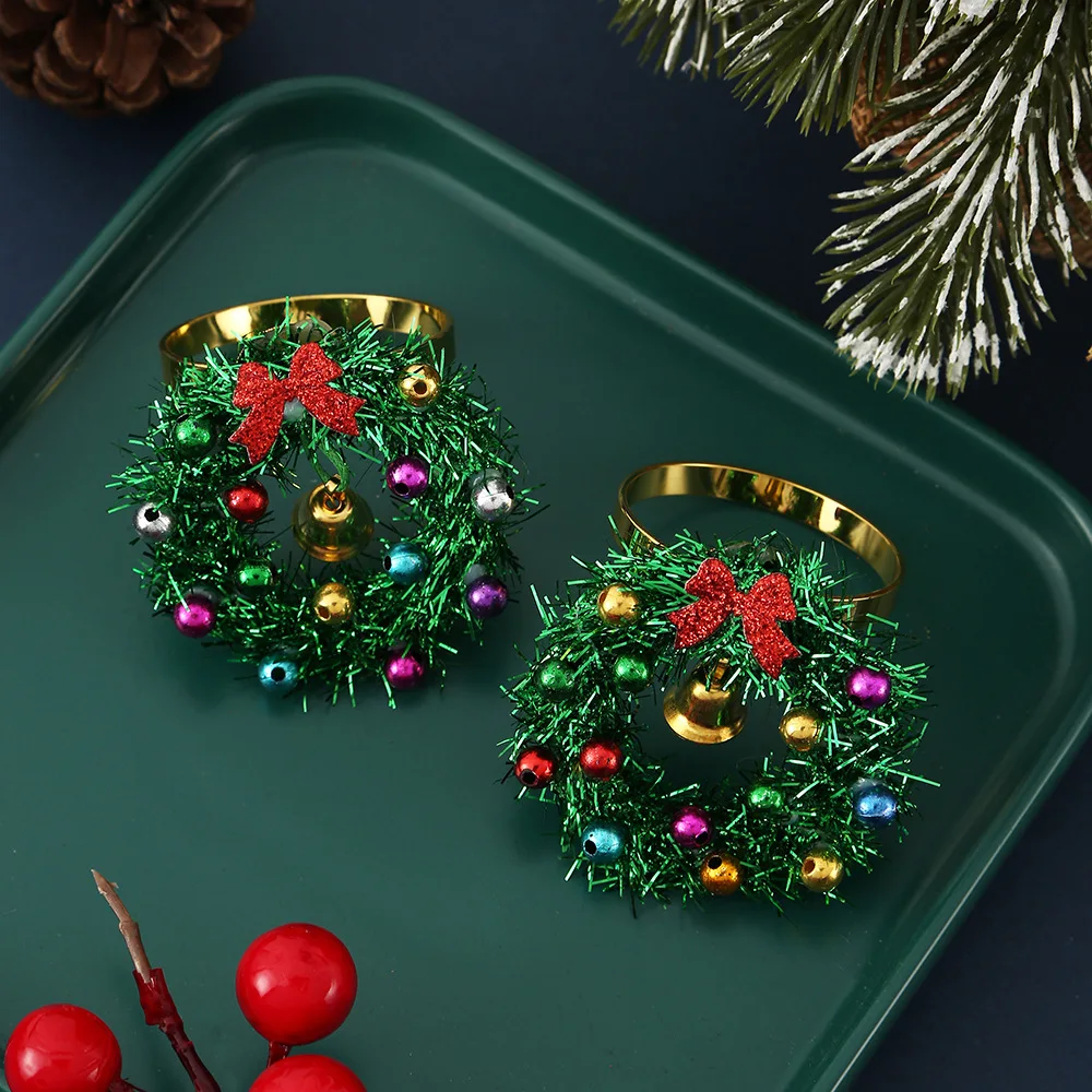 Christmas wreath napkin buckle simulation Christmas decorations napkin ring hotel restaurant table 6 pcs
Christmas wreath napkin buckle simulation Christmas decorations napkin ring hotel restaurant table 6 pcs