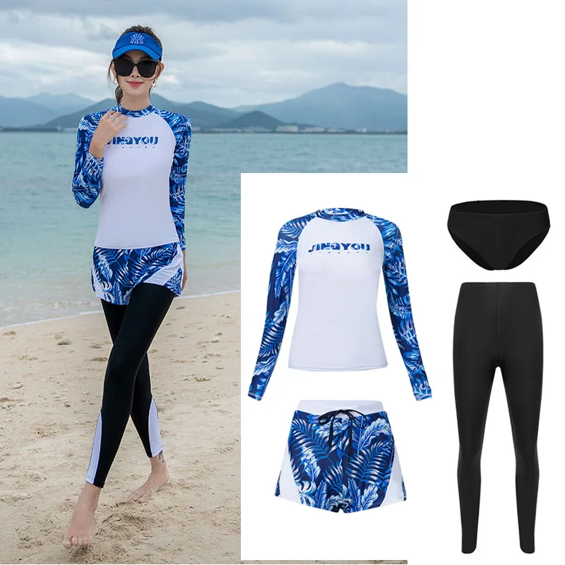 Рашгарды с длинными рукавами, женские 4 шт./компл., купальник, купальные костюмы для всего тела с шортами для мальчиков, леггинсы, купальные костюмы, защита от солнца и ультрафиолета
Рашгарды с длинными рукавами, женские 4 шт./компл., купальник, купальные костюмы для всего тела с шортами для мальчиков, леггинсы, купальные костюмы, защита от солнца и ультрафиолета