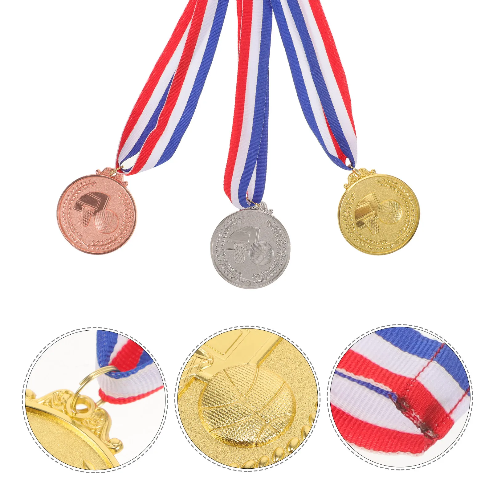 3pcs Basketball Medals Zinc Alloy Medal Set For School Sports Competition Ceremony Party Favors Champions Trophy Props
3pcs Basketball Medals Zinc Alloy Medal Set For School Sports Competition Ceremony Party Favors Champions Trophy Props