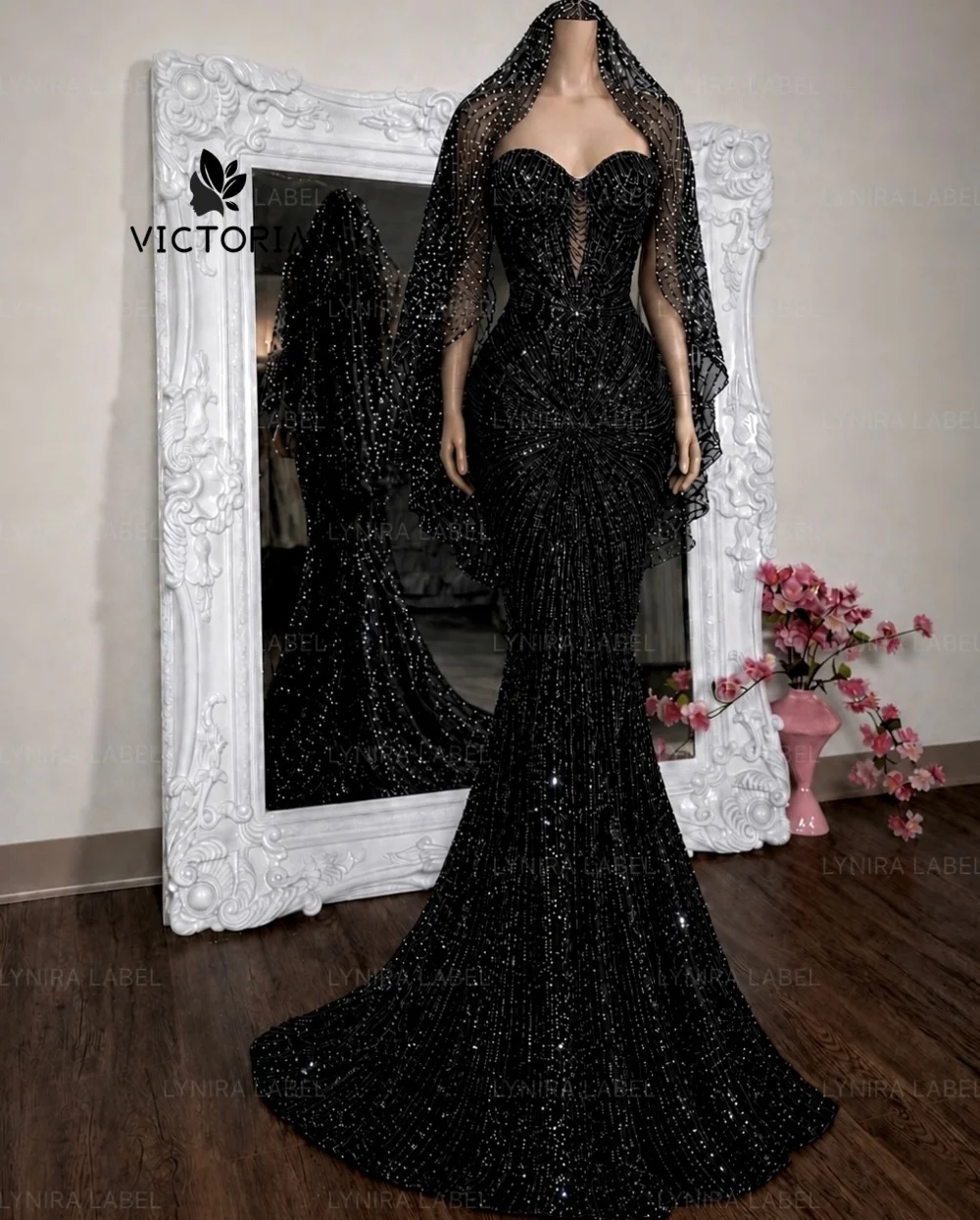 Black Prom Dress For Blackgirls With Veil Beaded Strapless Crystal Beading Graduation Birth Customized Part Customized
Black Prom Dress For Blackgirls With Veil Beaded Strapless Crystal Beading Graduation Birth Customized Part Customized