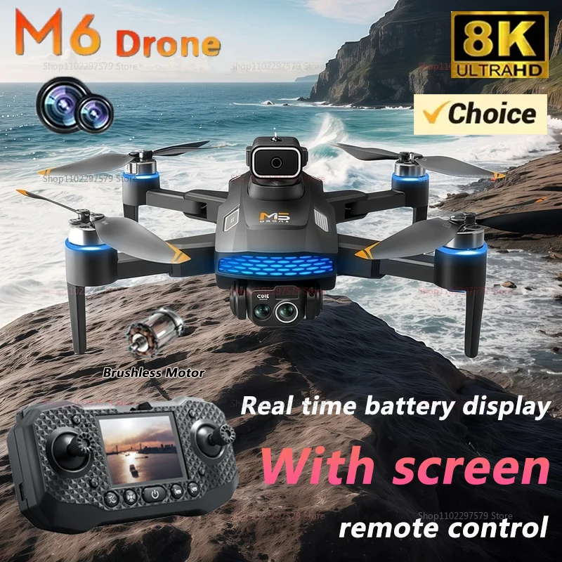 Совершенно новый радиоуправляемый дрон M6 с камерой 8K HD, камера с дистанционным управлением, дрон для начинающих, детей, взрослых, подарки, квадрокоптер с экраном, игрушки
Совершенно новый радиоуправляемый дрон M6 с камерой 8K HD, камера с дистанционным управлением, дрон для начинающих, детей, взрослых, подарки, квадрокоптер с экраном, игрушки