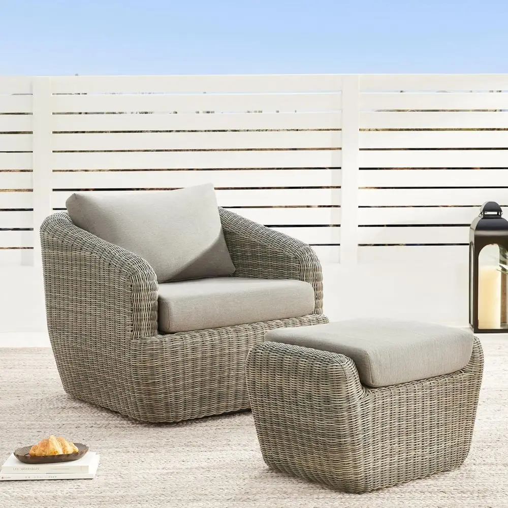 2-Piece Outdoor Wicker Furniture Set with Cushions, Fully Assembled - Gray Cushions, Brownish Gray Wicker
2-Piece Outdoor Wicker Furniture Set with Cushions, Fully Assembled - Gray Cushions, Brownish Gray Wicker