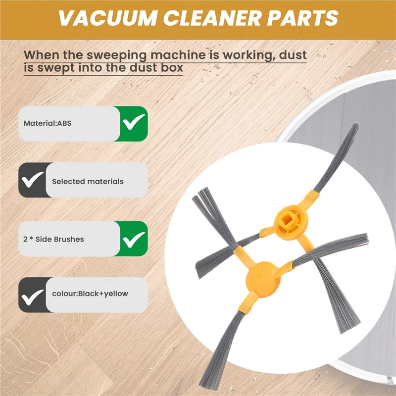 AB43-2Pcs Side Brushes For Haier T550W T560H Robot Vacuum Cleaner Replacement Home Cleaning Accessories Durable
AB43-2Pcs Side Brushes For Haier T550W T560H Robot Vacuum Cleaner Replacement Home Cleaning Accessories Durable