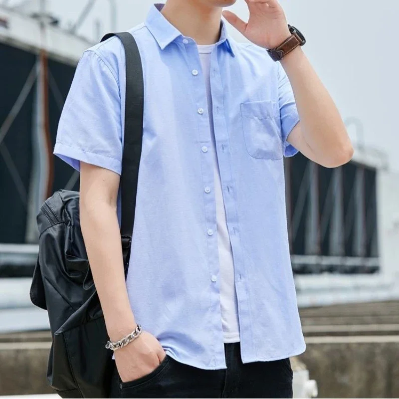 Blue Man ShirtShort Sleeve with Pocket Plain Shirts for Men White Short Sleeves Original Elegant Summer Designer Normal Sale
Blue Man ShirtShort Sleeve with Pocket Plain Shirts for Men White Short Sleeves Original Elegant Summer Designer Normal Sale