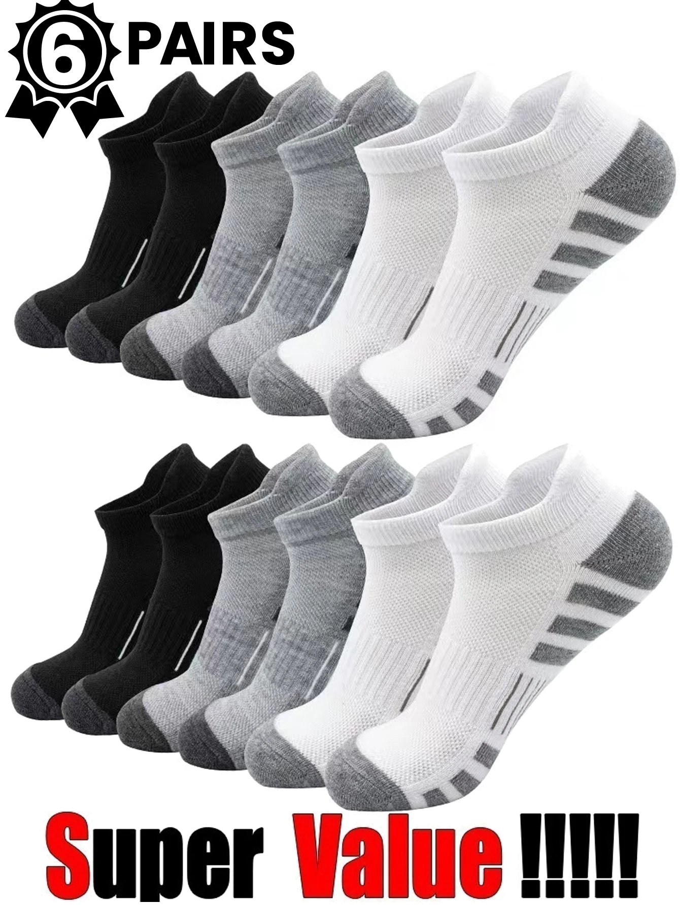 6/24 Pairs Cushioned Breathable Ankle Athletic Running Socks Low Cut Sports Tab Men Women Running Tab Sports Socks
6/24 Pairs Cushioned Breathable Ankle Athletic Running Socks Low Cut Sports Tab Men Women Running Tab Sports Socks