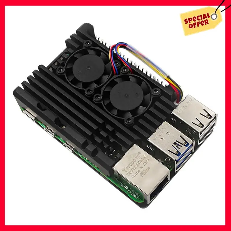 -A25M For Raspberry Pi 5 Aluminum Alloy Case Heatsink Cooler, Passive Cooling Case For Raspberry Pi 5 With Dual Cooling Fan
-A25M For Raspberry Pi 5 Aluminum Alloy Case Heatsink Cooler, Passive Cooling Case For Raspberry Pi 5 With Dual Cooling Fan