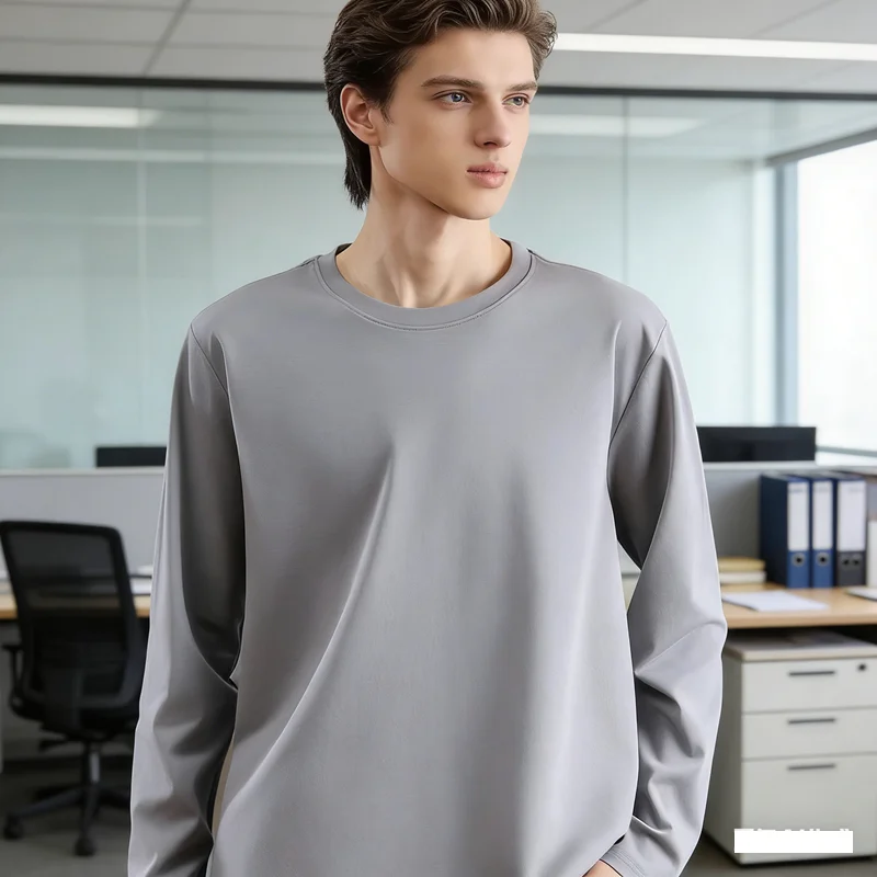 Spring And Autumn Men's Mercerized Cotton Long Sleeve T-shirt With Bottoming Shirt 100% Cotton Top
Spring And Autumn Men's Mercerized Cotton Long Sleeve T-shirt With Bottoming Shirt 100% Cotton Top