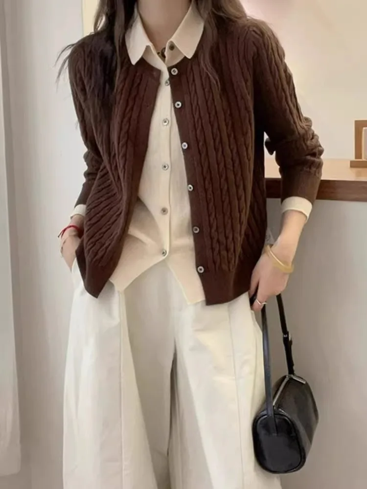 Korean Style Comfortable Soft Skin-Friendly Knitted Open Cardigan Long Sleeve Warm Outerwear Women's Top Single Button Placket
Korean Style Comfortable Soft Skin-Friendly Knitted Open Cardigan Long Sleeve Warm Outerwear Women's Top Single Button Placket