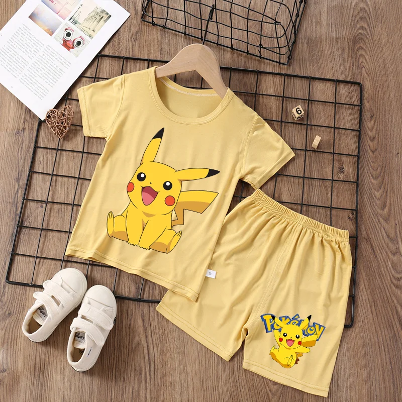 Pikachu Pajamas Baby Pokemons Sleepwear Child Cartoon Gengar Soft Pyjamas Set Cute Nightgown Girl Boy Home Clothes Birthday Gift
Pikachu Pajamas Baby Pokemons Sleepwear Child Cartoon Gengar Soft Pyjamas Set Cute Nightgown Girl Boy Home Clothes Birthday Gift