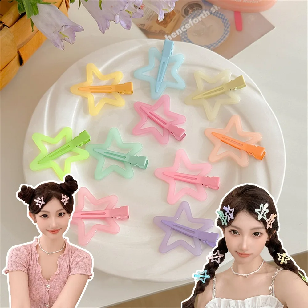 Fashion Colorful Star BB Hair Clips Women Grils Kids Cute Side Barrettes Hair Grip Headwear Hair Accessories
Fashion Colorful Star BB Hair Clips Women Grils Kids Cute Side Barrettes Hair Grip Headwear Hair Accessories