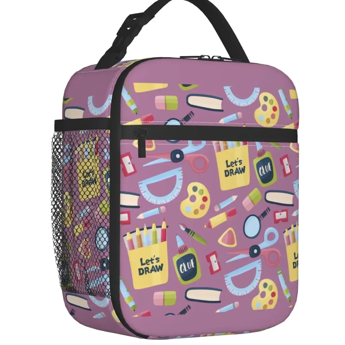 Back To School Arts Crafts Pattern Thermal Insulated Lunch Bag Women Resuable Lunch Tote for School Multifunction Food Box
Back To School Arts Crafts Pattern Thermal Insulated Lunch Bag Women Resuable Lunch Tote for School Multifunction Food Box