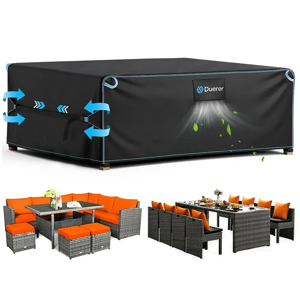 Patio Furniture Covers Waterproof 420D Outdoor Furniture Covers 128""L X 83""W X 28""H, For Patio Furniture Sets, Sofa, Table
Patio Furniture Covers Waterproof 420D Outdoor Furniture Covers 128""L X 83""W X 28""H, For Patio Furniture Sets, Sofa, Table