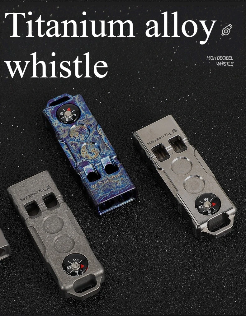 Titanium Alloy Whistle Compass Survival EDC Whistle Dual Hole Dual Tube Multifunctional Outdoor Adventure High Decibel
Titanium Alloy Whistle Compass Survival EDC Whistle Dual Hole Dual Tube Multifunctional Outdoor Adventure High Decibel