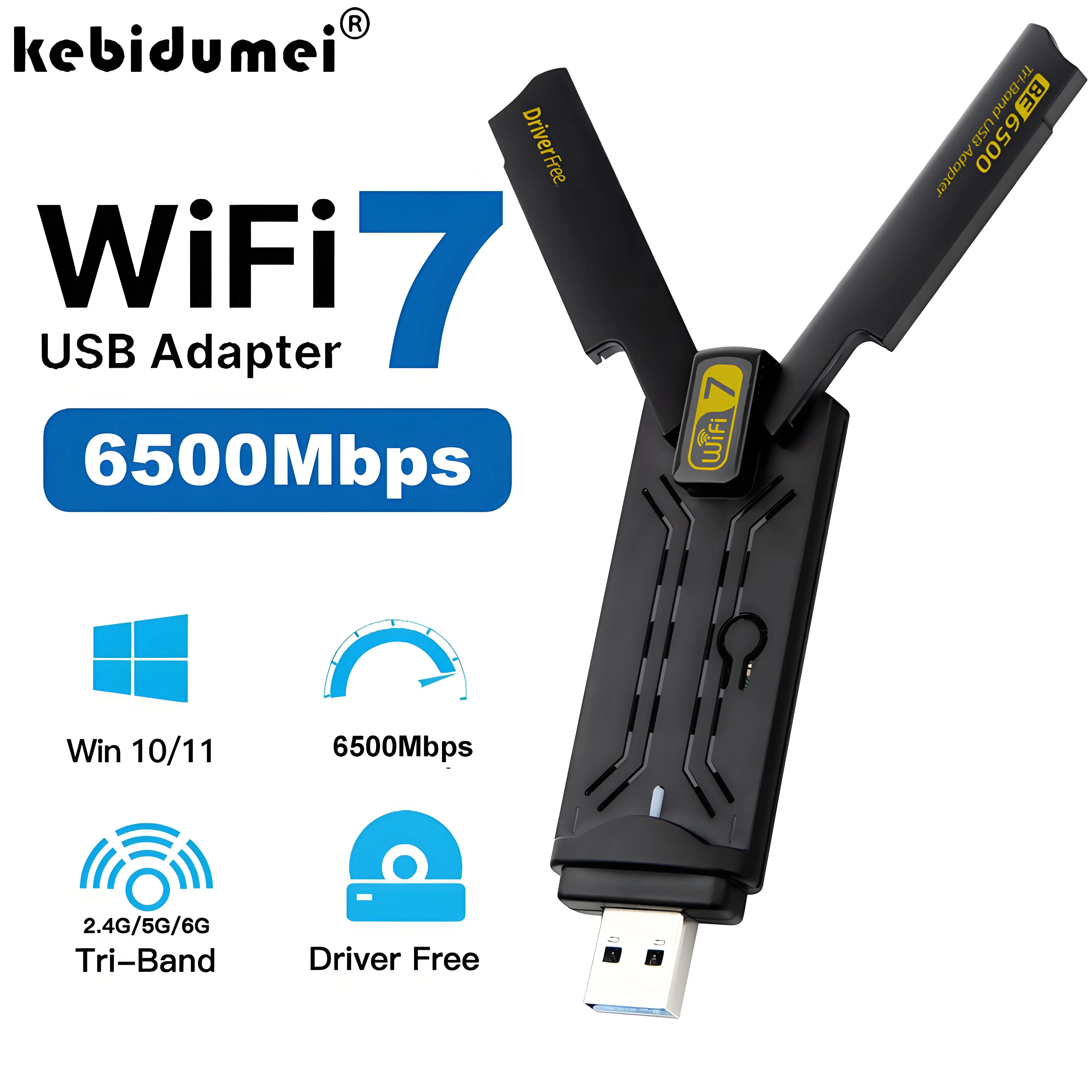 Беспроводная сетевая карта 6500 Мбит/с, адаптер Wi-Fi 7, USB 3,0, 2,4G/5G/6G, трехдиапазонный Wi-Fi-ключ, приемная антенна для ноутбука Win7/8/10/11
Беспроводная сетевая карта 6500 Мбит/с, адаптер Wi-Fi 7, USB 3,0, 2,4G/5G/6G, трехдиапазонный Wi-Fi-ключ, приемная антенна для ноутбука Win7/8/10/11