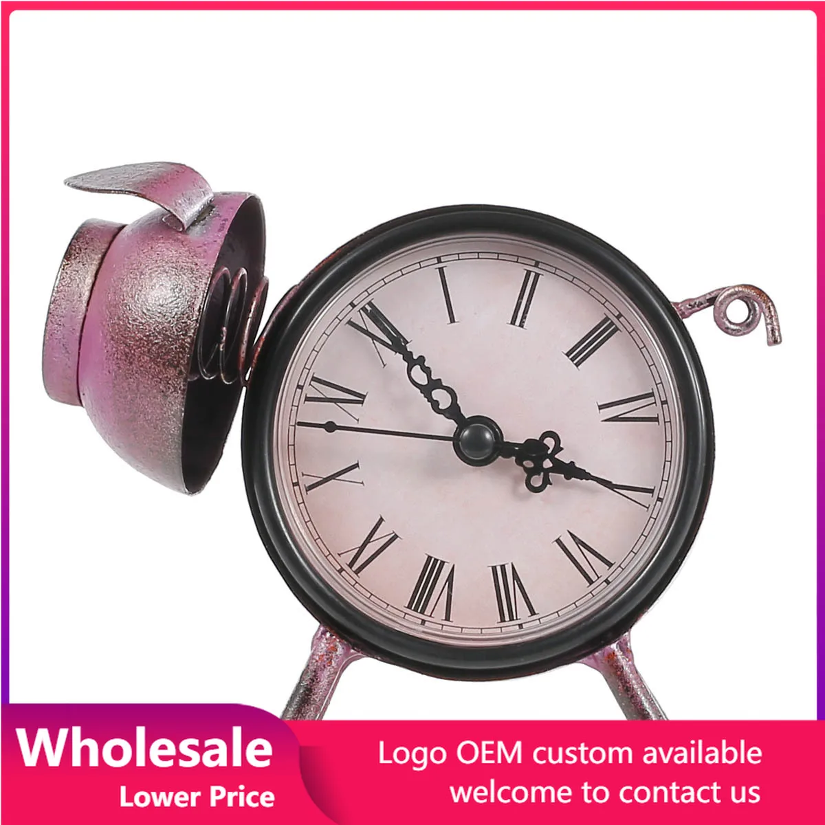Iron Clock Retro Home Decoration Ornament Piggy Clock Home Living Room Desk Ornament Portable Count Tool Mechanical Alarm Clock
Iron Clock Retro Home Decoration Ornament Piggy Clock Home Living Room Desk Ornament Portable Count Tool Mechanical Alarm Clock