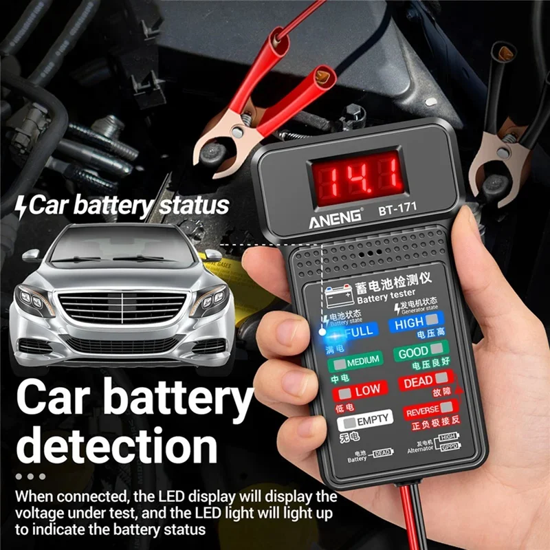 ANENG BT-171 12V Automotive Battery Tester Car Battery Analyzer Diagnostic Tool
ANENG BT-171 12V Automotive Battery Tester Car Battery Analyzer Diagnostic Tool