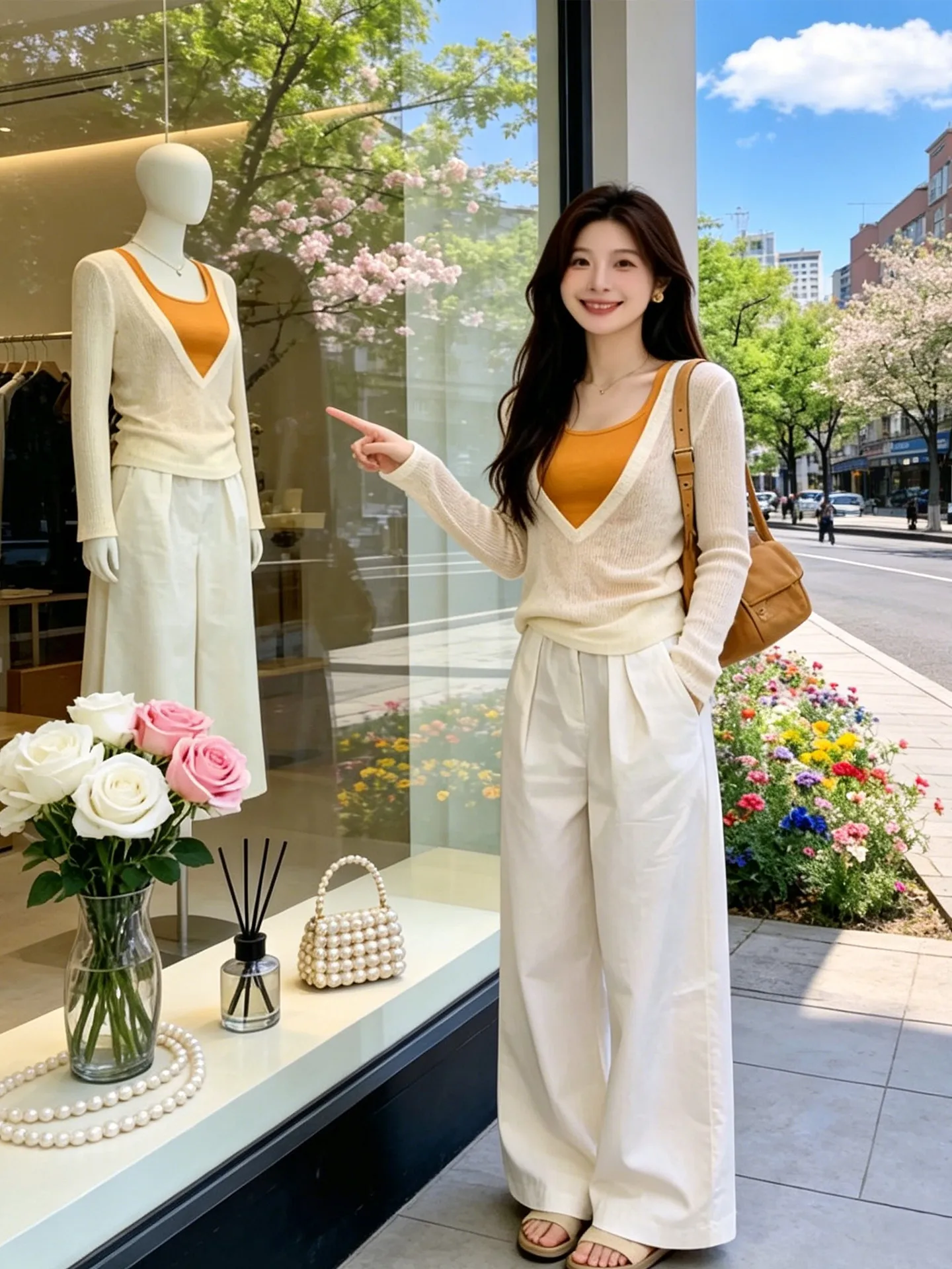Summer Beautiful Two-Piece Set Lightweight Breathable Knitted Long Sleeve Vest Top Fashionable Casual Wear for Women
Summer Beautiful Two-Piece Set Lightweight Breathable Knitted Long Sleeve Vest Top Fashionable Casual Wear for Women