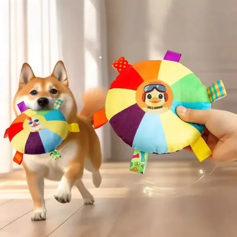 Wholesale Pet Plush Interactive Movement Toy Flying Disc Saucer for Dog Training Squeak Chew Toy for Dog
Wholesale Pet Plush Interactive Movement Toy Flying Disc Saucer for Dog Training Squeak Chew Toy for Dog
