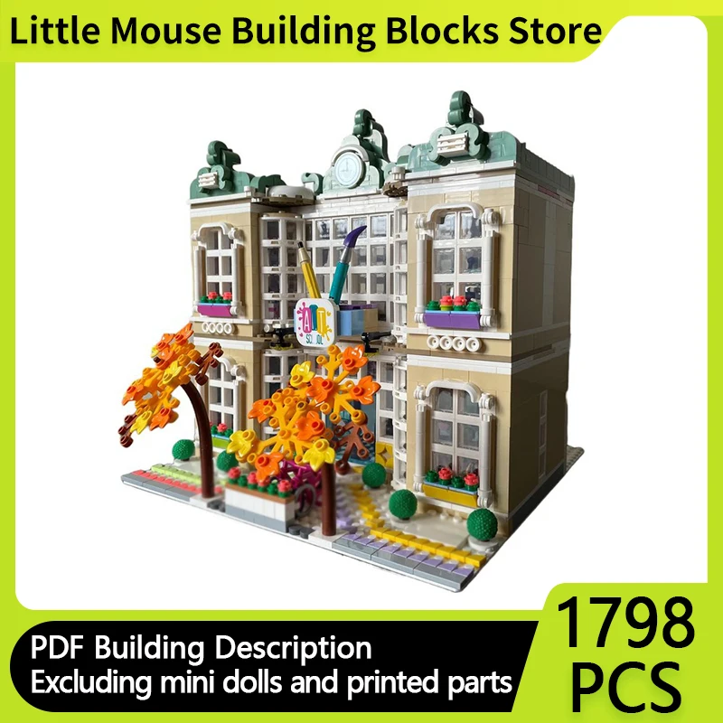 City Street View Model MOC Building Bricks Art School Building Modular Technology Gifts Holiday Assemble Children Toys Suit
City Street View Model MOC Building Bricks Art School Building Modular Technology Gifts Holiday Assemble Children Toys Suit