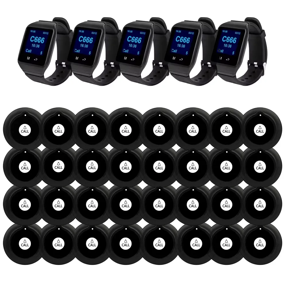 Long Range Wireless Waiter Watch Pager With Touch Screen Waterproof Stock 433.92 Receiver Clock For Restaurant And Hotel Use
Long Range Wireless Waiter Watch Pager With Touch Screen Waterproof Stock 433.92 Receiver Clock For Restaurant And Hotel Use