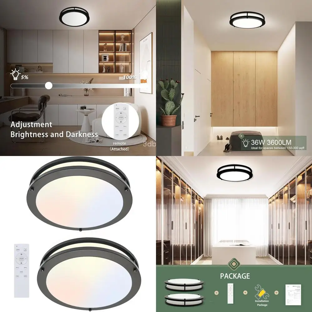 Регулируемый потолочный светильник с 13 светодиодами, 36 Вт, цветовая температура 2700K-6500K, 3600 люмен, с ночником и таймером для домашнего использования
Регулируемый потолочный светильник с 13 светодиодами, 36 Вт, цветовая температура 2700K-6500K, 3600 люмен, с ночником и таймером для домашнего использования