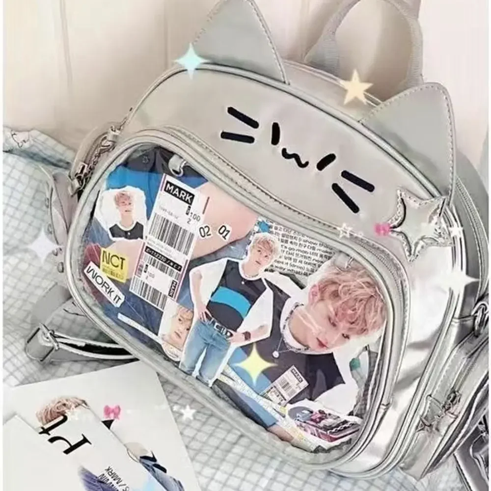 Y2K Korean Kawaii Cat Lolita Bag Cute PU Shoulder Bag Girls Transparent Pocket Harajuku Crossbody Bag Women's Fashion Backpacks
Y2K Korean Kawaii Cat Lolita Bag Cute PU Shoulder Bag Girls Transparent Pocket Harajuku Crossbody Bag Women's Fashion Backpacks