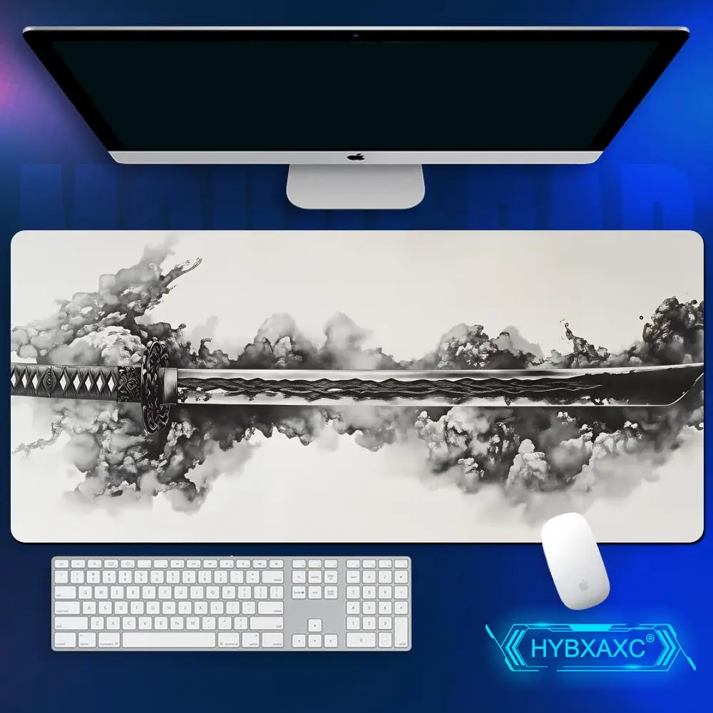 HYBXAXC Ink Smoke Samurai Sword Mouse Pad Desk Mat with Stitched Edge Non-Slip gaming mats pc accessories keyboard desk pad
HYBXAXC Ink Smoke Samurai Sword Mouse Pad Desk Mat with Stitched Edge Non-Slip gaming mats pc accessories keyboard desk pad