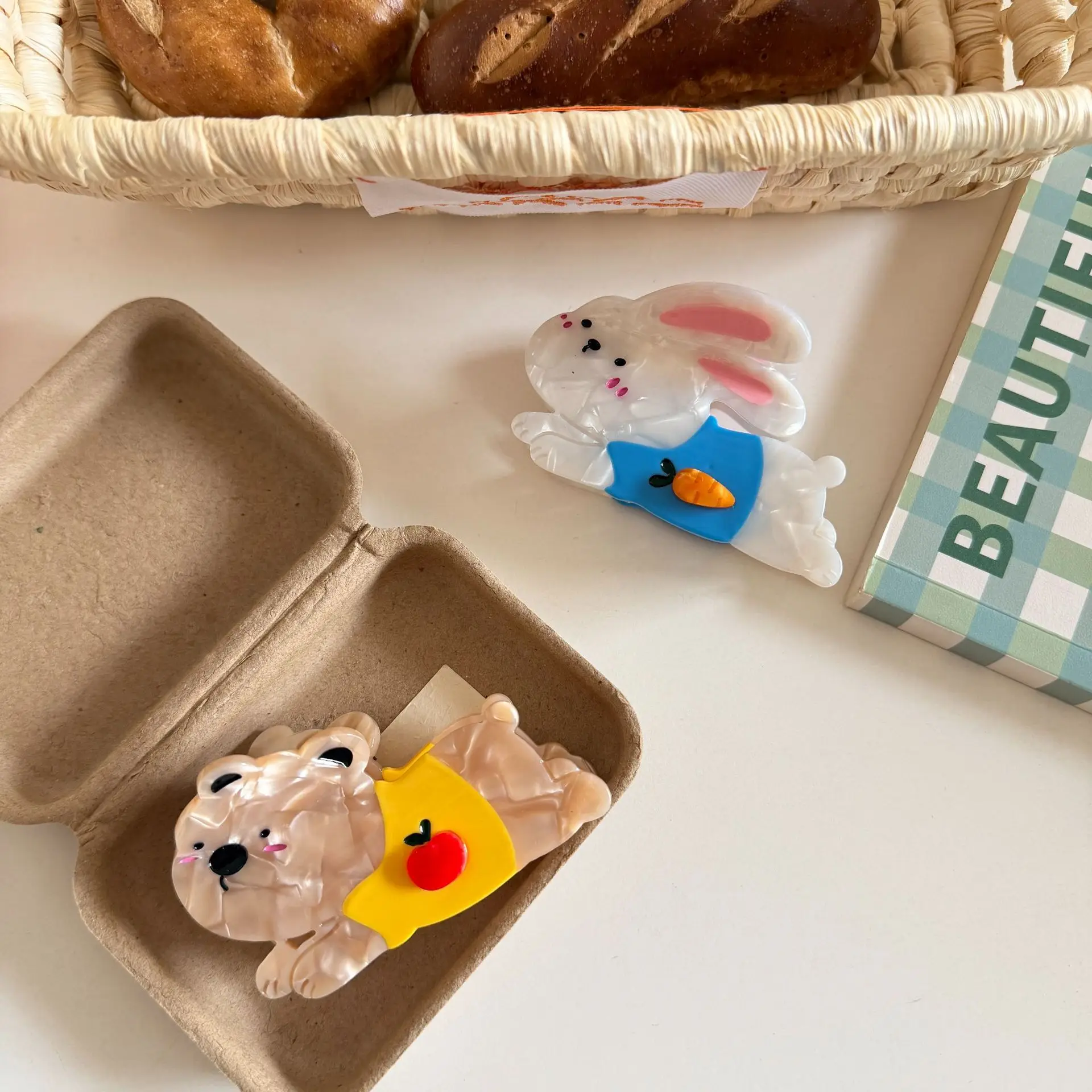 NEW Cute Cartoon Animals Hair Claw Carrot Rabbit and Apple Bear Acetate Hair Claw Clips Hair Accessories for Women Girls
NEW Cute Cartoon Animals Hair Claw Carrot Rabbit and Apple Bear Acetate Hair Claw Clips Hair Accessories for Women Girls