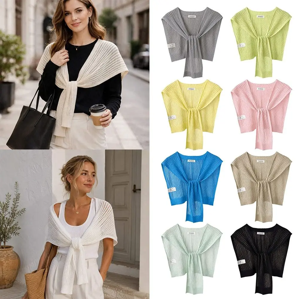 Fashion Summer Knitted Shawl Lace Hollow Casual Shoulder Scarf Solid Color Versatile Fake Collar for Women
Fashion Summer Knitted Shawl Lace Hollow Casual Shoulder Scarf Solid Color Versatile Fake Collar for Women