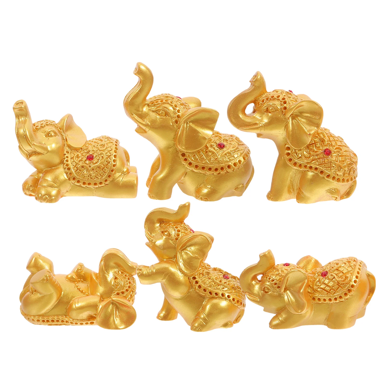 6 Pcs Resin Elephant Statue Figurines Porch Living Room Decor Small Statues Golden Coffee Table
6 Pcs Resin Elephant Statue Figurines Porch Living Room Decor Small Statues Golden Coffee Table