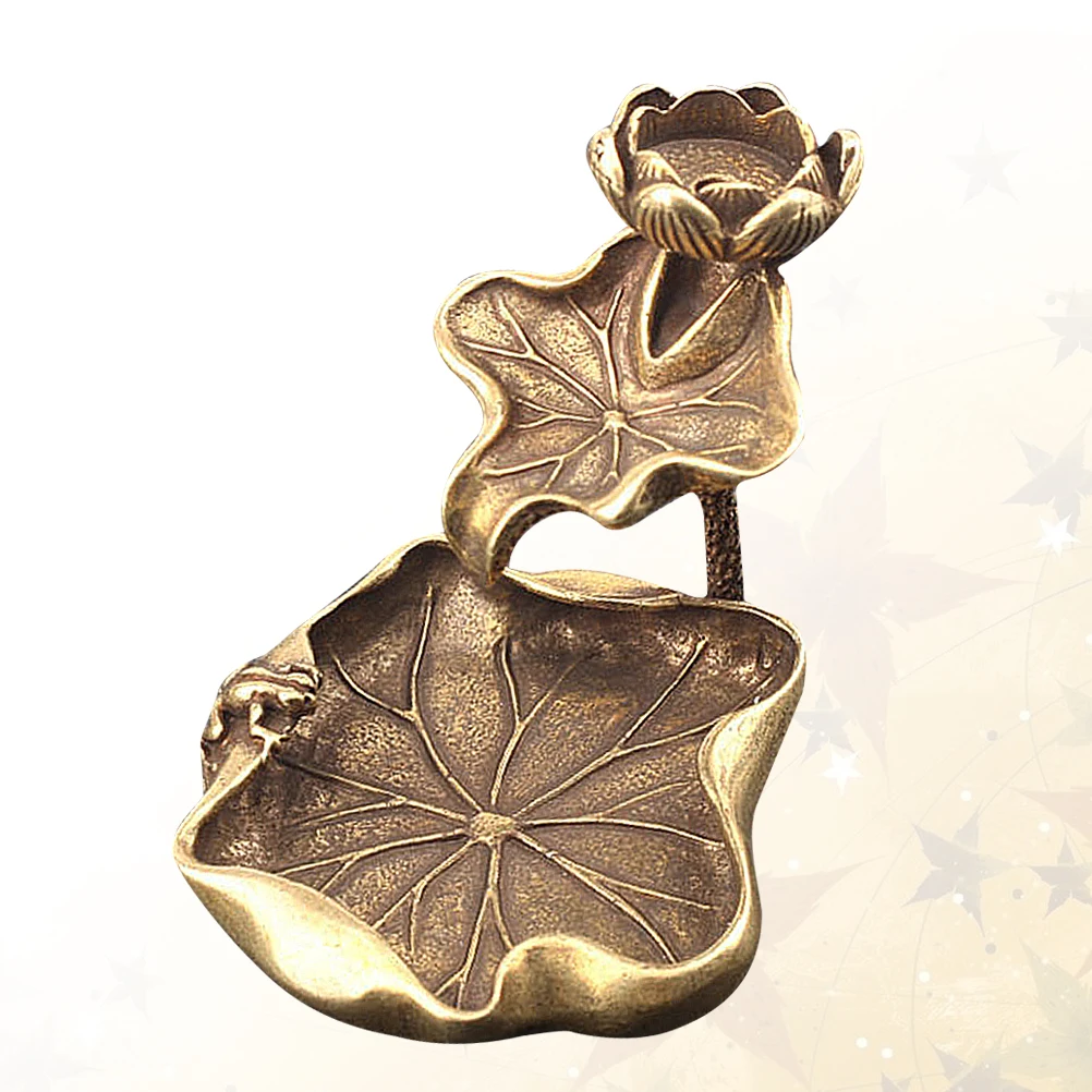 Lotus Shaped Incense Holder Holder Brass Desktop Decoration Tea Pet Rack Home Office nament Practical Gift
Lotus Shaped Incense Holder Holder Brass Desktop Decoration Tea Pet Rack Home Office nament Practical Gift