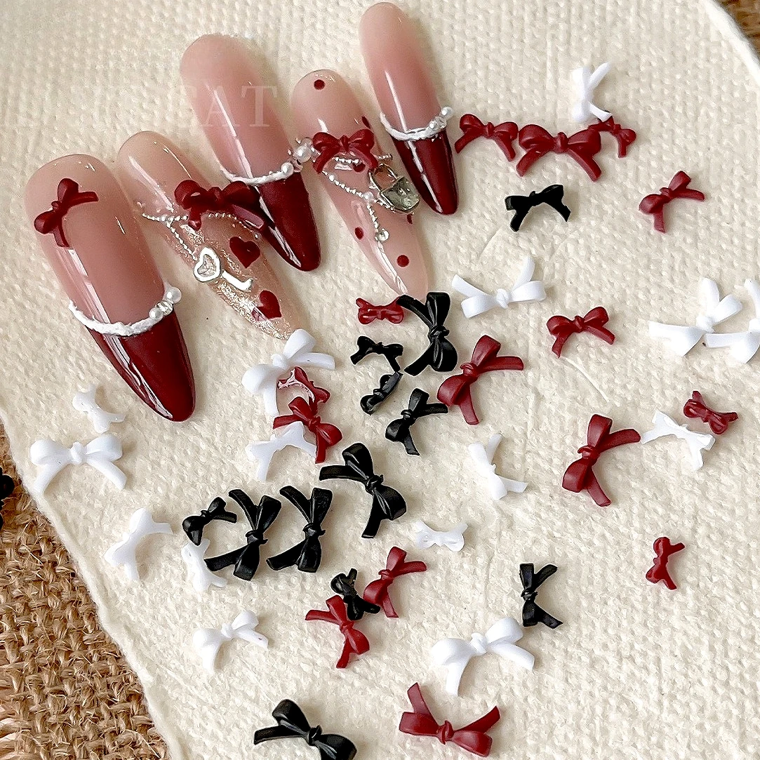 Wine Red White Black Bowknot Colorful Cute Resin Bow Tie Ribbon Charms Nail Art Decorations Manicure Tools Accessories Wholesale
Wine Red White Black Bowknot Colorful Cute Resin Bow Tie Ribbon Charms Nail Art Decorations Manicure Tools Accessories Wholesale