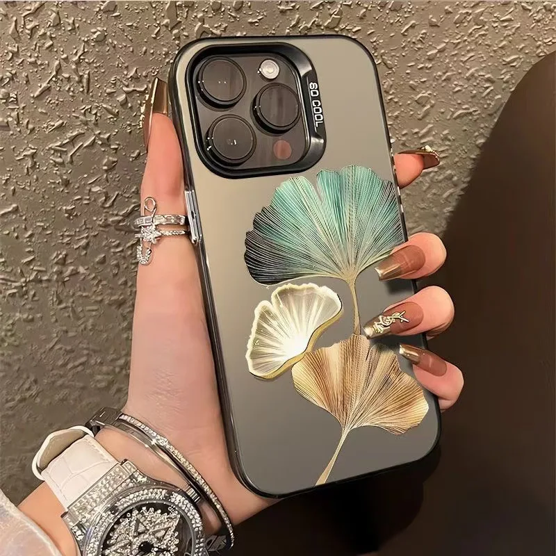 Ginkgo leaf pattern phone case suitable for iPhone 16 15 14 13 12 11 Pro/ Max /Plus shock-proof back cover anti-fingerprint
Ginkgo leaf pattern phone case suitable for iPhone 16 15 14 13 12 11 Pro/ Max /Plus shock-proof back cover anti-fingerprint