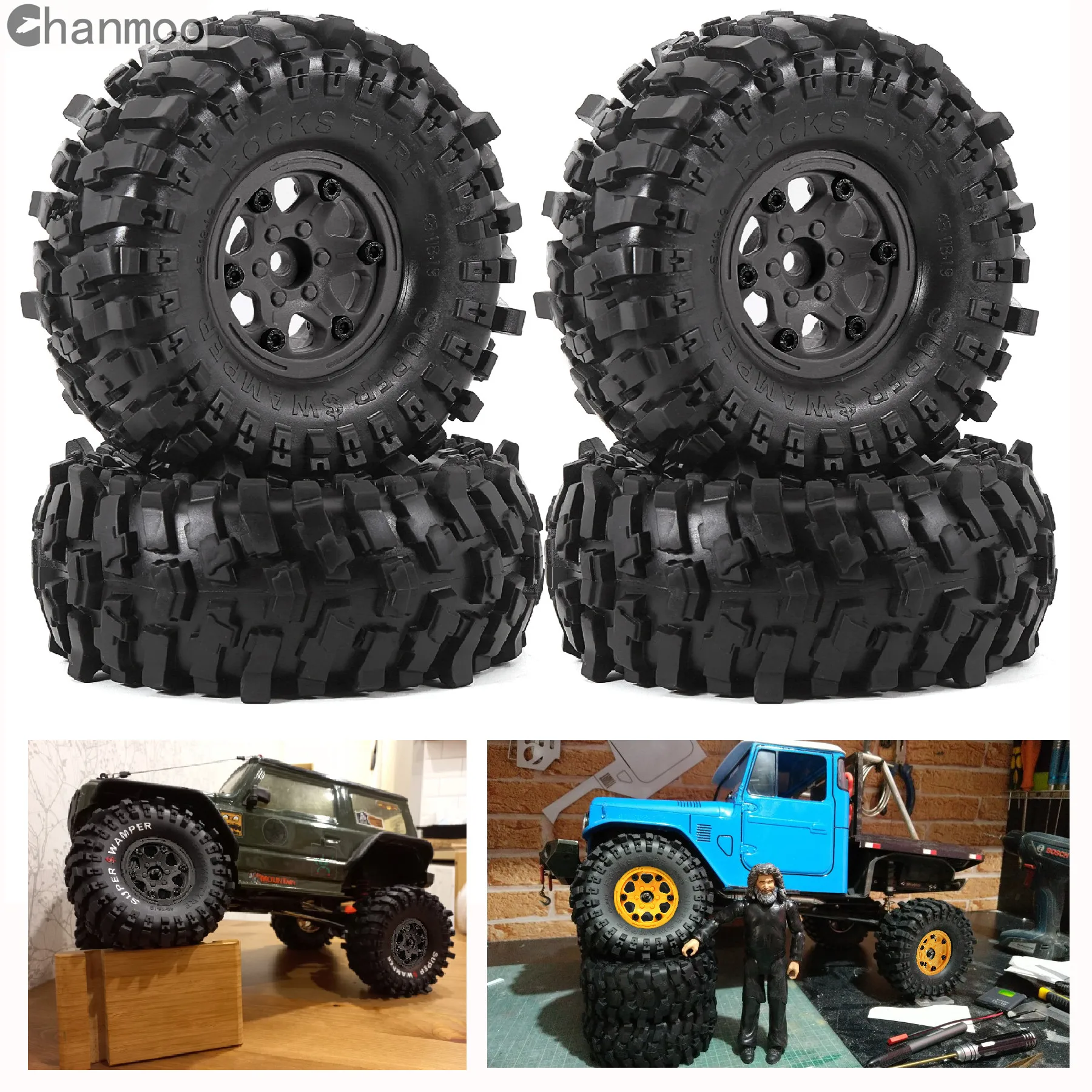 1.9“ RC Crawler Rubber Tires & Plastic Wheel Rims Set for 1/10 Axial SCX10 90046 AXI03007 TRX4 RBX10 Redcat Gen8 Traxxas 4WD D90
1.9“ RC Crawler Rubber Tires & Plastic Wheel Rims Set for 1/10 Axial SCX10 90046 AXI03007 TRX4 RBX10 Redcat Gen8 Traxxas 4WD D90